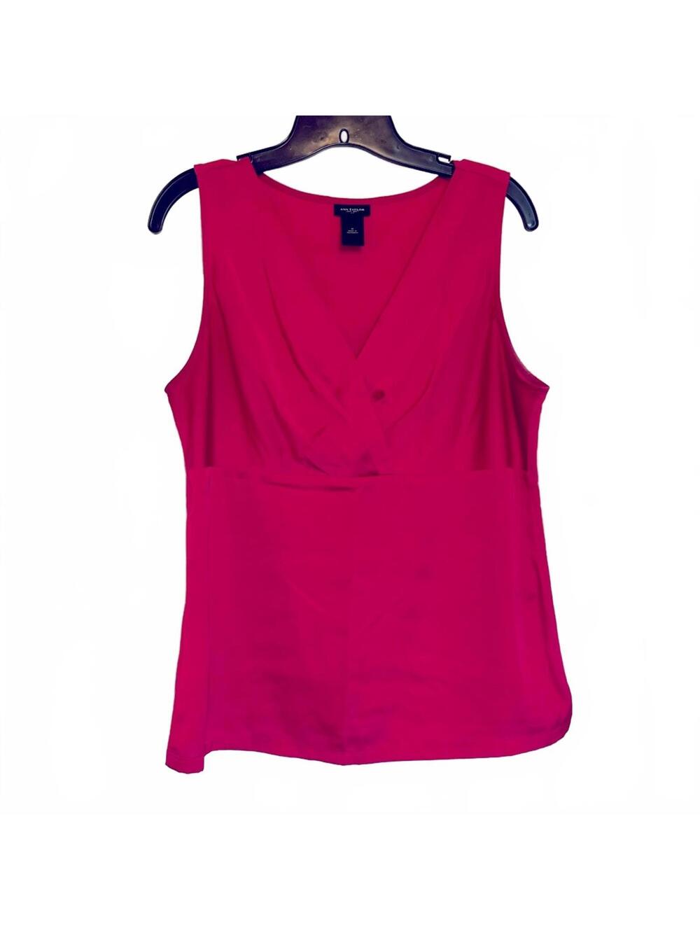 Ann Taylor Bright Pink Tank Shell Sleeveless Blouse